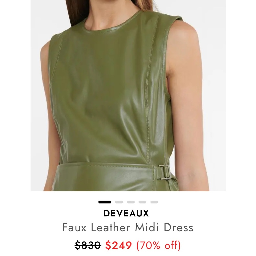 Deveaux Green Sheath Midi Dress for Casual Occasions